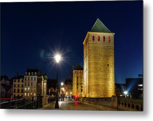 Cityscape Metal Print featuring the photograph The Covered Bridges 1 - Strasbourg - France by Paul MAURICE