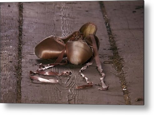 Vintage Metal Print featuring the photograph The Dancer's shoes by Barbara St Jean