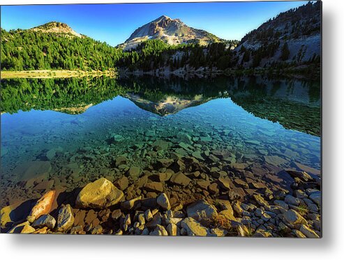 1/25 Sec Metal Print featuring the photograph The Depths of Lake Helen by John Hight