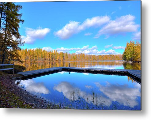 Landscape Metal Print featuring the photograph The Dock at Woodcraft Camp by David Patterson