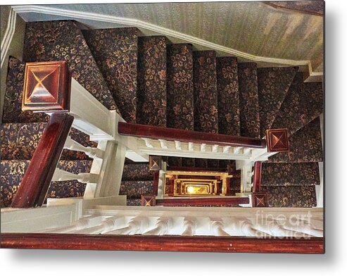 Stairway Metal Print featuring the photograph The Down Stairway by Steve Ondrus