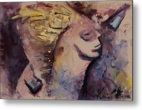 Abstract Metal Print featuring the painting The Dreams I Had When I Was Young by Kevin Stevens