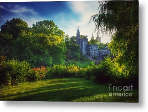Belvedere Castle Metal Print featuring the photograph The Enchanted Land - Belvedere Castle Central Park in Summer by Miriam Danar