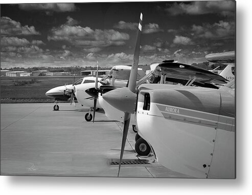 Aircraft Metal Print featuring the photograph The Fleet in Black and White by Phil And Karen Rispin