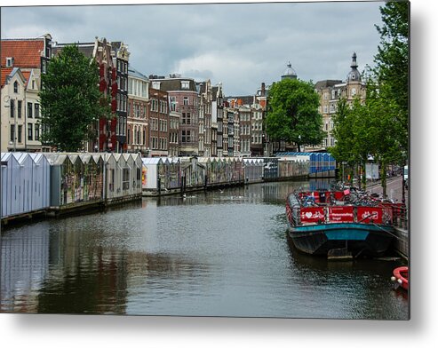 Greenhouse Metal Print featuring the photograph The Flowermarket Canal by Joan Baker