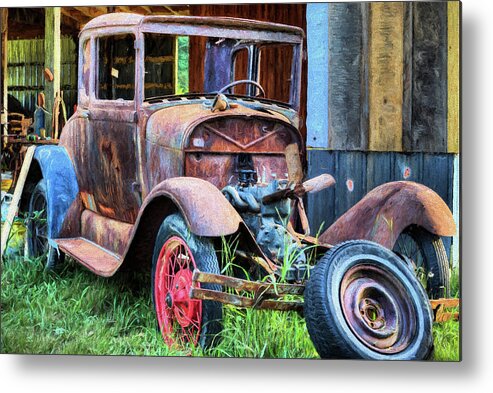 Ford Metal Print featuring the photograph The Ford Model A by JC Findley