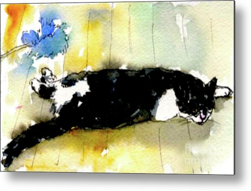 Cat Metal Print featuring the painting The Fox by Patsy Walton