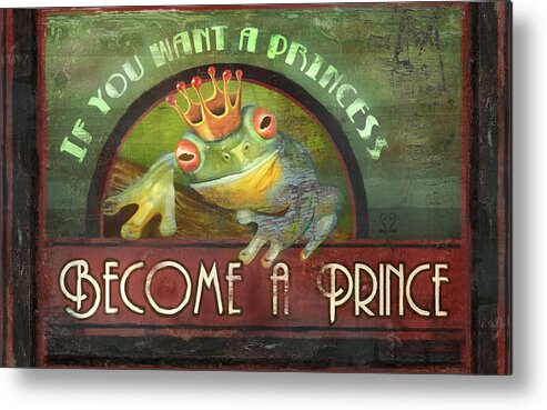 Frog Metal Print featuring the painting The Frog Prince by Joel Payne