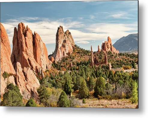 Garden Of The Gods Metal Print featuring the photograph The Garden Of The Gods - Colorado by Kristia Adams