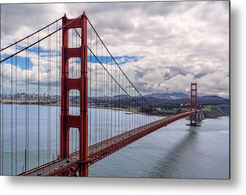 Golden Gate Bridge Metal Print featuring the photograph The Golden Gate Bridge - View 1 by Susan Rissi Tregoning