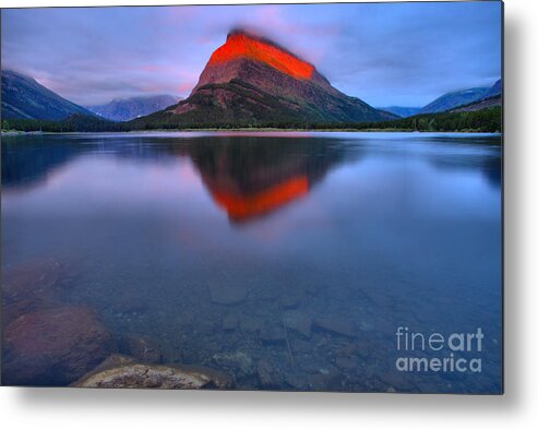 Grinnell Point Metal Print featuring the photograph The Grinnell Morning Stripe by Adam Jewell