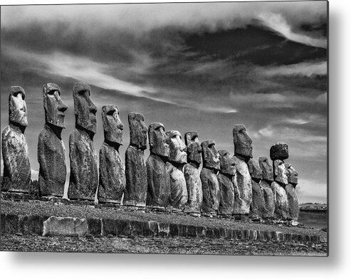 Easter Island Metal Print featuring the photograph The Guardians - Easter Island by John Roach