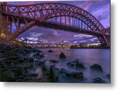 Hell Gate Bridge Metal Print featuring the photograph The Hell Gate Bridge by John Randazzo