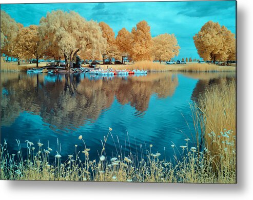Infrared Metal Print featuring the photograph The Lagoon - 2 by John Roach