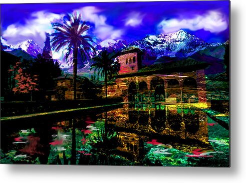 Alhambra Metal Print featuring the painting The Land of Secrets by Paul Sutcliffe