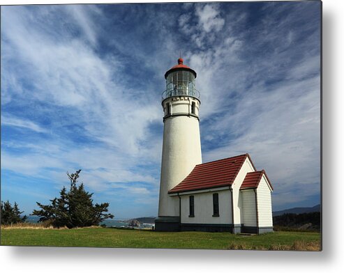 Lighthouse Metal Print featuring the photograph The Lighthouse At Cape Blanco by James Eddy
