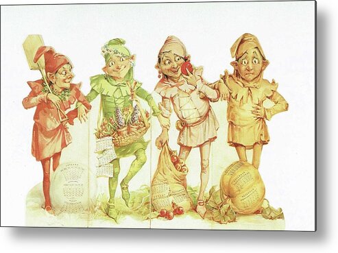  Metal Print featuring the painting The Little Elves by Reynold Jay