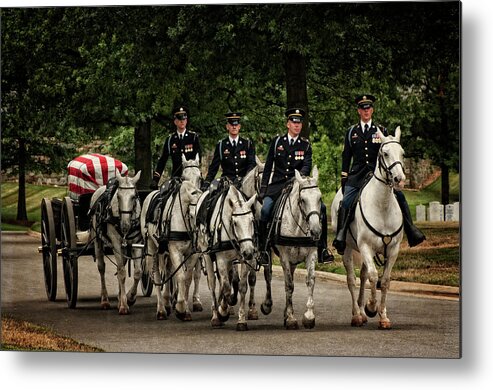 Funeral Metal Print featuring the photograph The longest and last mile by David Kay