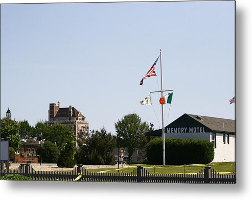 Montauk Tower Metal Print featuring the photograph The Memory Motel and Montauk Tower by Christopher J Kirby