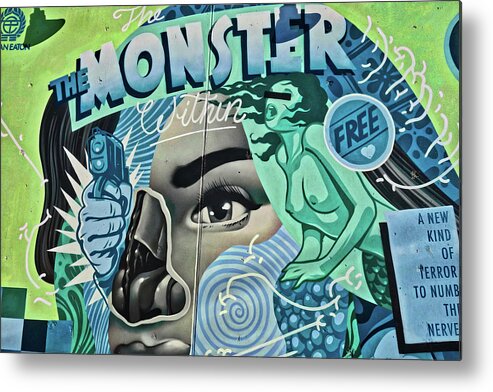 Coney Island New York Metal Print featuring the photograph The Monster Within by Joan Reese