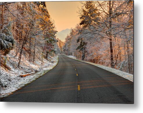 Roadway Metal Print featuring the photograph The Morning Shines by Mike Eingle