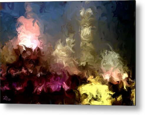 Pink Metal Print featuring the painting The Night Moves by Wayne Bonney