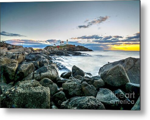 Maine Metal Print featuring the photograph The Nubble by Steve Brown