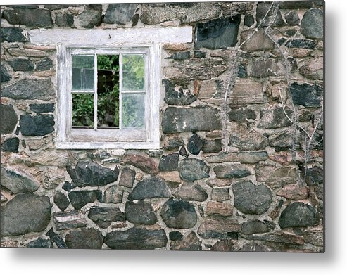 Barn Metal Print featuring the photograph The Old Barn Window by Don Mennig