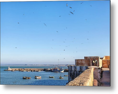 Africa Metal Print featuring the photograph the old historic portuguese fortress city El Jadida in Morocco by Gina Koch