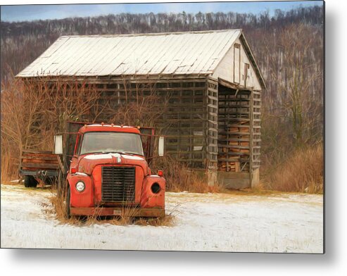 Truck Metal Print featuring the photograph The Old Lumber Truck by Lori Deiter