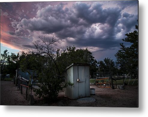 Clouds Metal Print featuring the photograph The Old Shed by Cat Connor