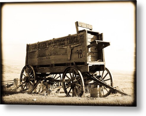 Wood Metal Print featuring the photograph The Old Wagon by Steve McKinzie