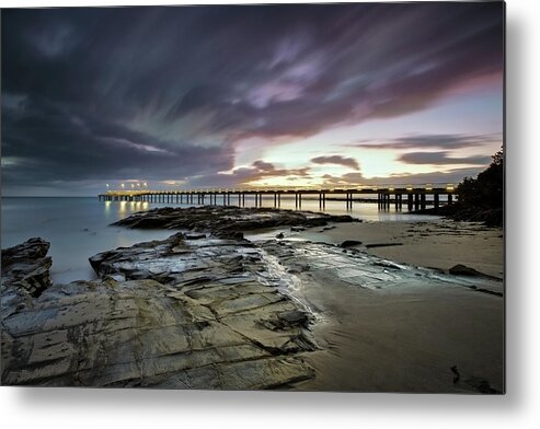 Sunrise Metal Print featuring the photograph The Pier @ Lorne by Mark Lucey