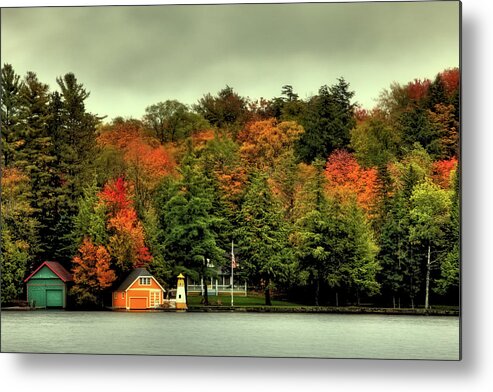 The Pond In Old Forge Metal Print featuring the photograph The Pond in Old Forge by David Patterson