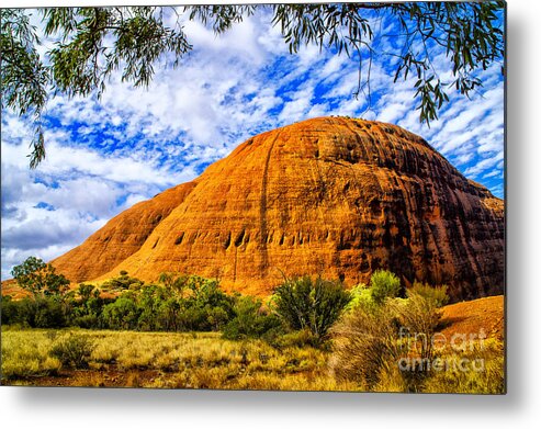 Australia Outback Mountains Metal Print featuring the photograph The Right Rock by Rick Bragan