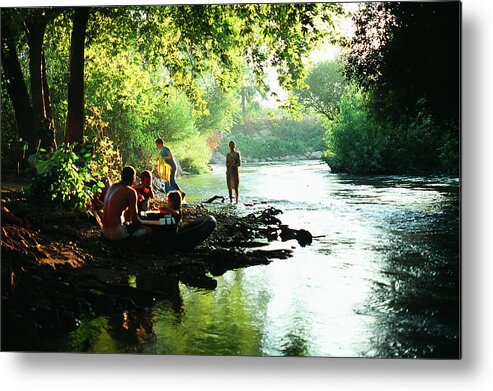 Water Metal Print featuring the photograph The River by Dubi Roman