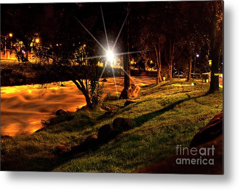 Rushing Metal Print featuring the photograph The Rushing Rio Tomebamba II by Al Bourassa