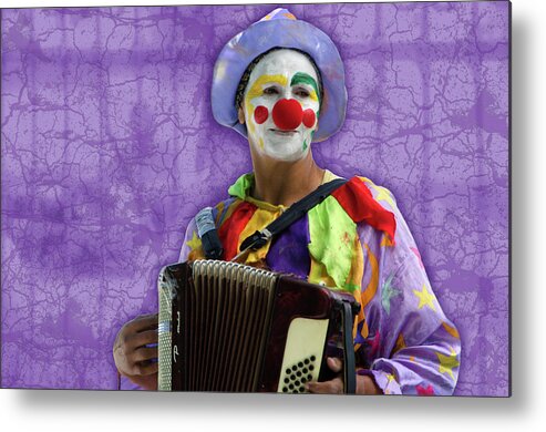 Clown Metal Print featuring the photograph The Sad Clown by Wolfgang Stocker