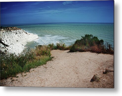  Metal Print featuring the photograph The Scala dei Turchi by Patrick Boening