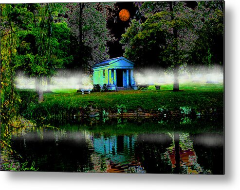 Woodmere Cemetery Metal Print featuring the digital art The Cemetery by Michael Rucker