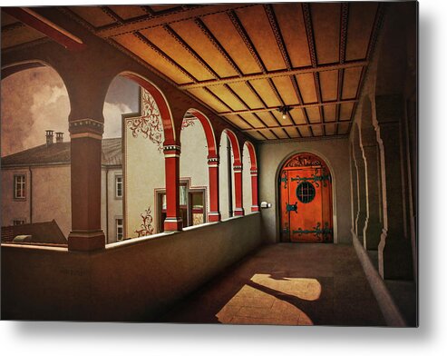 Basel Metal Print featuring the photograph The Secret Door in Basel Switzerland by Carol Japp