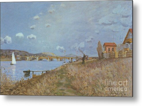 The Seine At Argenteuil Metal Print featuring the painting The Seine at Argenteuil by MotionAge Designs