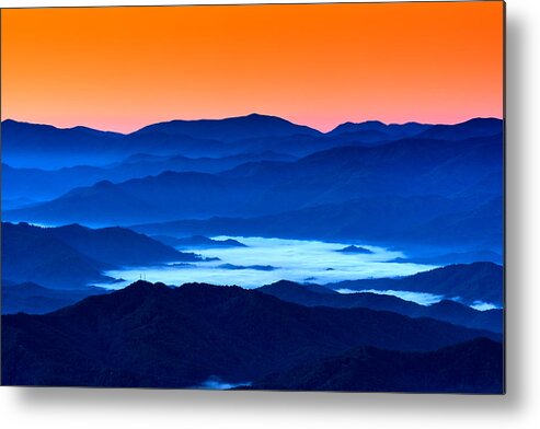 Great Smoky Mountains National Park Metal Print featuring the photograph The Smokies Before Dawn by Rick Berk
