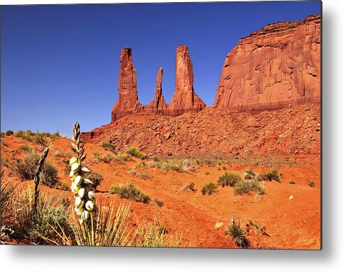 Monument Valley Metal Print featuring the photograph The Three Sisters by Don Mercer