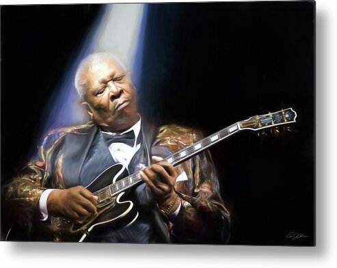 Bb King Metal Print featuring the digital art The Thrill Is Gone by Peter Chilelli
