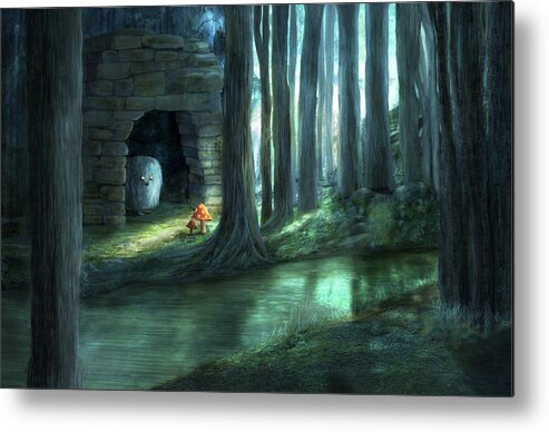 Creature Metal Print featuring the digital art The Toadstools by Catherine Swenson