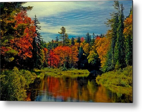 The Upper Branch Of The Moose River Metal Print featuring the photograph The Upper Branch of the Moose River by David Patterson