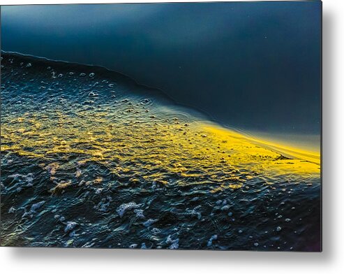 Water Metal Print featuring the photograph The waves 3 by Elmer Jensen