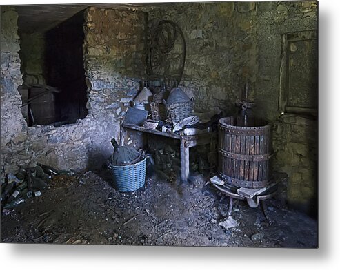 Architettura Metal Print featuring the photograph The Wine Cellar by Enrico Pelos