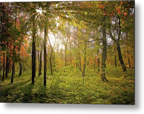 The Woods Metal Print featuring the painting The Woods by Harry Warrick